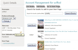 Add Book to User Page