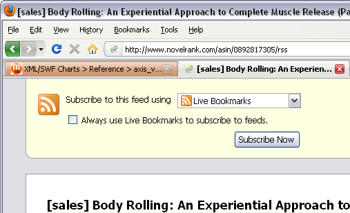 Firefox RSS Live Bookmarks